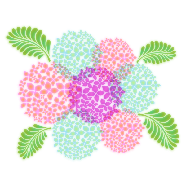 あじさい　アジサイ　紫陽花　花イラスト　flower hydrangea