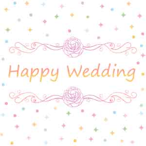 ハッピーウェディング　ロゴ　フリー素材　free images happy wedding logo
