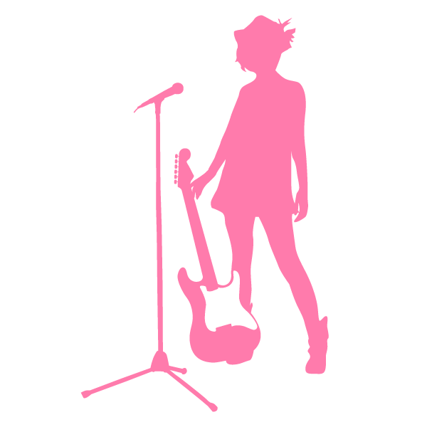 イラスト　フリー　人物　女性　ミュージシャン　free images girl musician