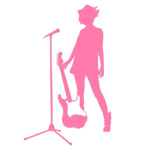 イラスト　フリー　人物　女性　ミュージシャン　free images girl musician