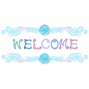 イラスト　フリー　ウェルカム　ようこそ　ロゴ　